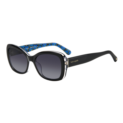 Kate Spade Elowen Sunglasses Black/Dark Grey Gradient, Size 55 frame - ELOWENSLASHGSLASHS-807-BLACK.png
