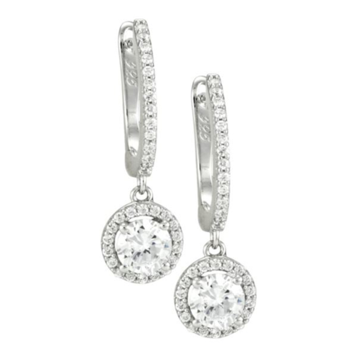 Antwerp Sterling Silver Halo Dangle Earrings - ER121013.png
