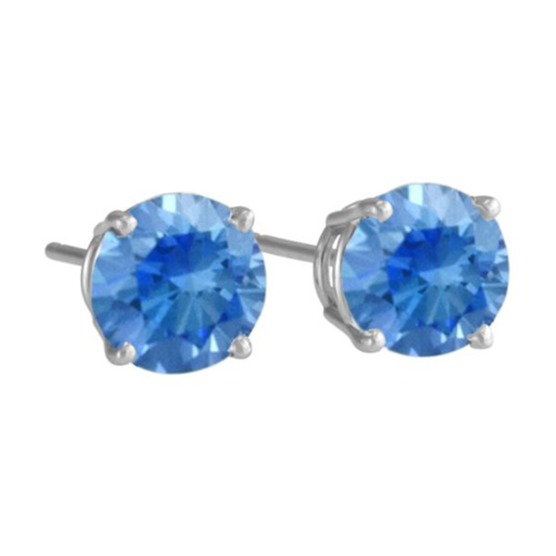 Antwerp Sterling Silver Cubic Zirconia Blue Royal Stud Earrings, 4 carat total weight - ER24CZBLUE-2.00.png