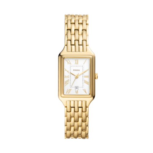 Fossil Womens Raquel Three-Hand Date Gold-Tone Stainless Steel Watch, 23mm - ES5220.png