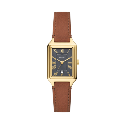 Fossil Womens Raquel Three-Hand Date Medium Brown Leather Watch, 23mm - ES5303.png