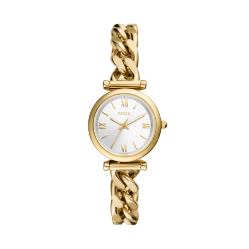 Fossil Womens Carlie Three-Hand Gold-Tone Stainless Steel Watch, 28mm - ES5329.png