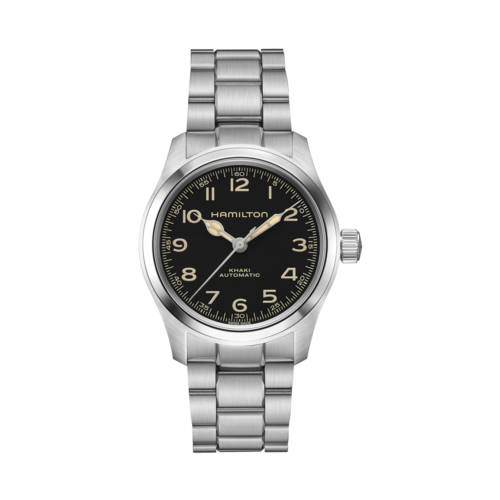 Hamilton Khaki Field Murph Stainless Steel Watch, Black Dial, 38mm - H70405130.png