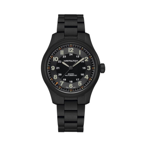 Hamilton Khaki Field Titanium Auto Black Watch, Black Dial, 42mm - H70665130.png