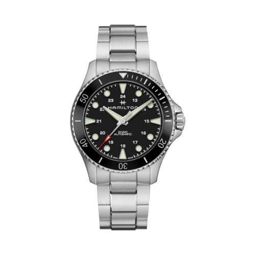Hamilton Khaki Navy Scuba Auto Stainless Steel Watch, Black Dial, 43mm - H82515130.png