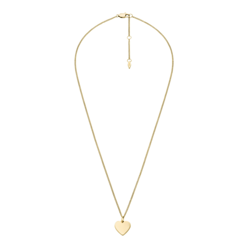Fossil Drew Heart Gold-Tone Stainless Steel Necklace - JF03080710.png