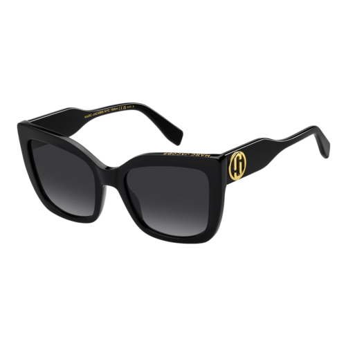 Marc Jacobs The J Marc Square Sunglasses Black/Dark Grey Gradient, Size 54 frame - MARC-811SLASHS-807-BLACK.png