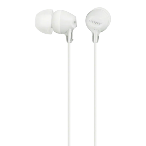 Sony MDR-EX15AP Wired In-Ear Headphones with Microphone, White - MDREX15APSLASHW.png