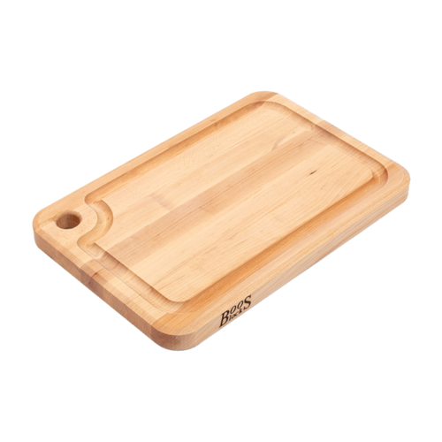 John Boos Maple Prestige Cutting Board Reversible, 1-1/4in Thick (Prestige Series), 18in x 12in x 1.25in - MPL1812125-FH-GRV.png