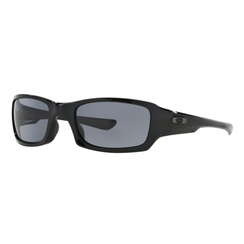 Oakley Fives Squared Sunglasses Polished Black/Grey, Size 54 frame - OO9238-04.png