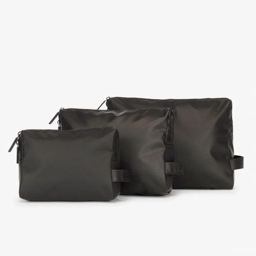 CALPAK Water Resistant Zippered Pouch Set (3 Pieces), Black - PCZP2401-BLACK.png