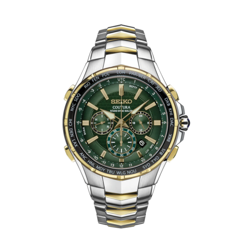 Seiko Men's Coutura Radio Sync Solar Chronograph Stainless Steel Watch - SSG022-END.png