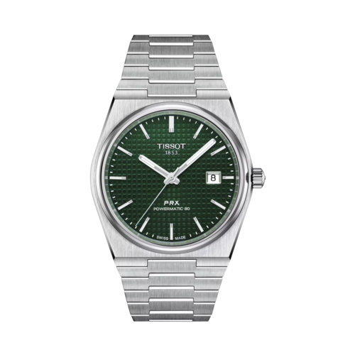 Tissot PRX Powermatic 80 Stainless Steel Watch, Green Dial, 40mm - T1374071109100.png