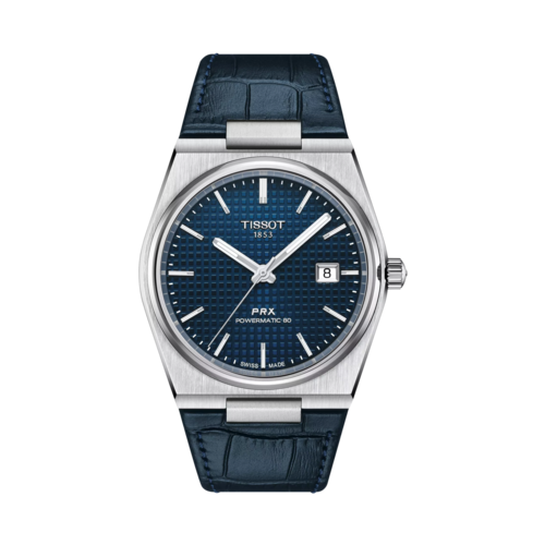 Tissot PRX Powermatic 80 Blue Alligator Leather Strap Watch, Blue Dial, 40mm - T1374071604100.png
