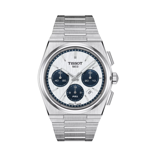 Tissot PRX Chrono Stainless Steel Watch White Dial, 42mm - T1374271101101.png