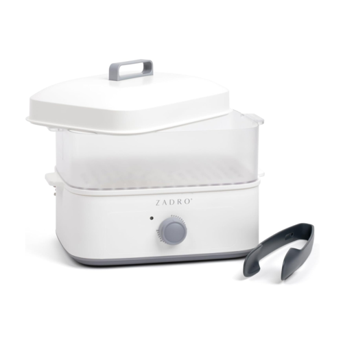 Zadro Towel Steamer with Tongs White/Gray - TWSWH4C.png