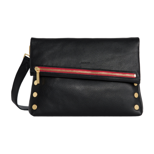 Hammitt VIP Lrg Oversized Crossbody Clutch, Black/Brushed Gold Red Zip - VIPSPACELRG-BLK-BGSPACER-ZIP.png