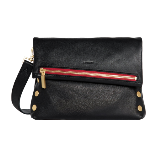 Hammitt VIP Med Zippered Leather Crossbody Clutch, Black/Brushed Gold Red Zip - VIPSPACEMED-BLK-BGSPACER-ZIP.png
