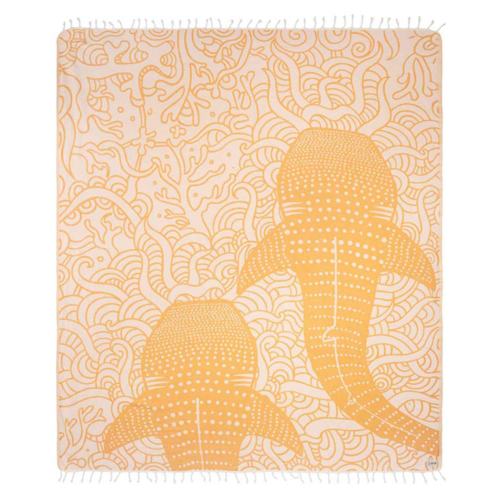 Sand Cloud Whale Shark  XL Towel Sunflower - WSS24TOW021SUNXL.png
