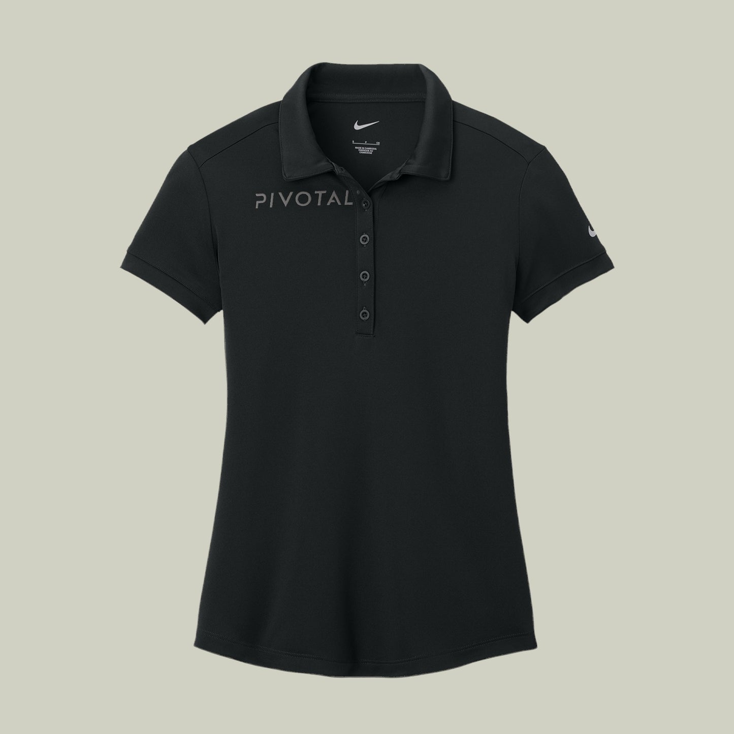 Pivotal Nike Women's Dri-FIT Players Modern Fit Polo — Black