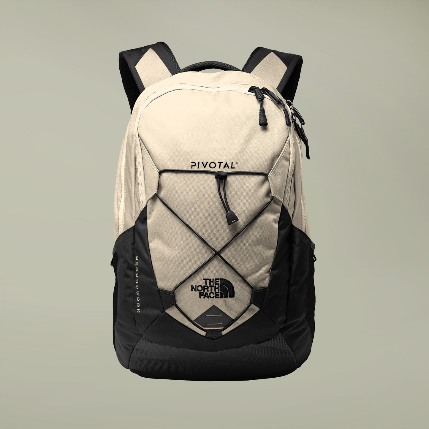 Pivotal The North Face Groundwork Backpack — Rainyday Ivory Dark Heather/TNF Black