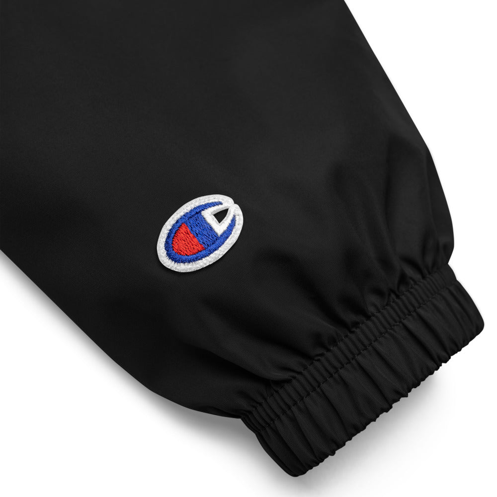 UPT Embroidered Champion Packable Jacket — Black product details