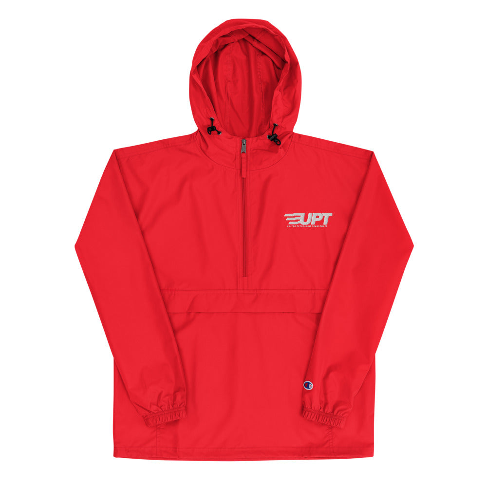 UPT Embroidered Champion Packable Jacket — Scarlet