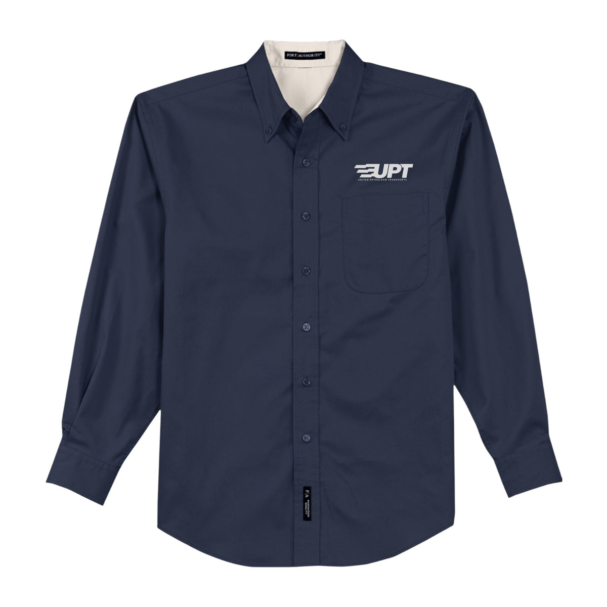 UPT Port Authority® Unisex Long Sleeve Shirt - Dark — Navy/Light Stone